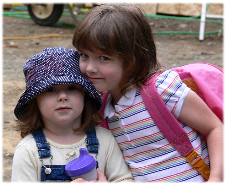[Adrienne and Colette on Adrienne's First Day of School]