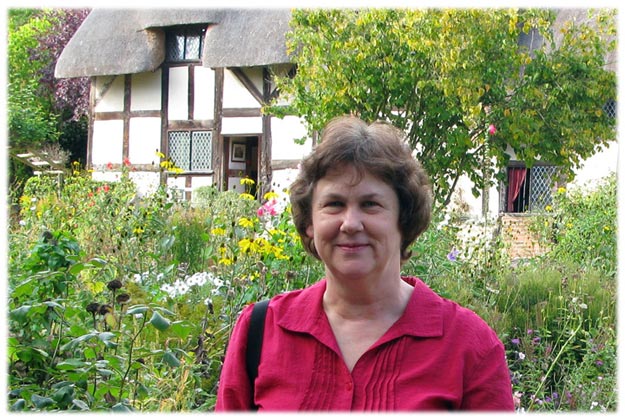 [Kathy at Anne Hathaway's Cottage]