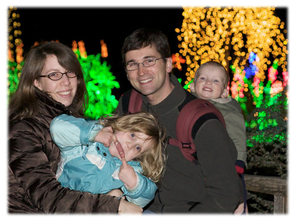 [Robert's Family see the Zoo Lights]